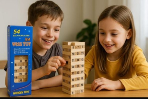 juego de mesa Jenga De Madera 54 Piezas